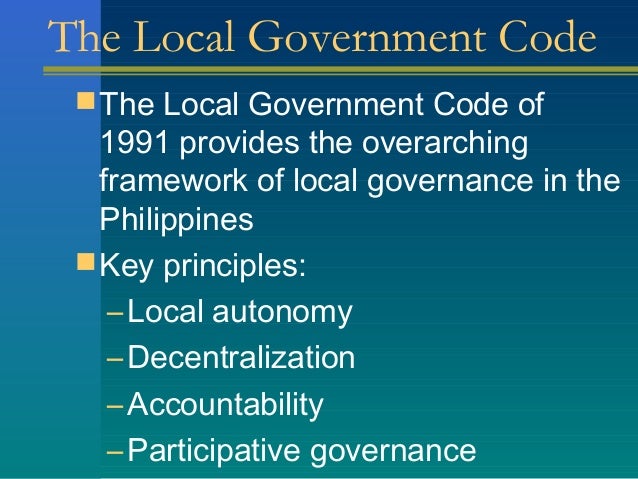 Local Government Code Of 1991 Pdf